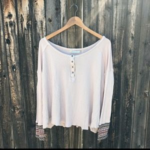 Paper Crane long sleeve waffle